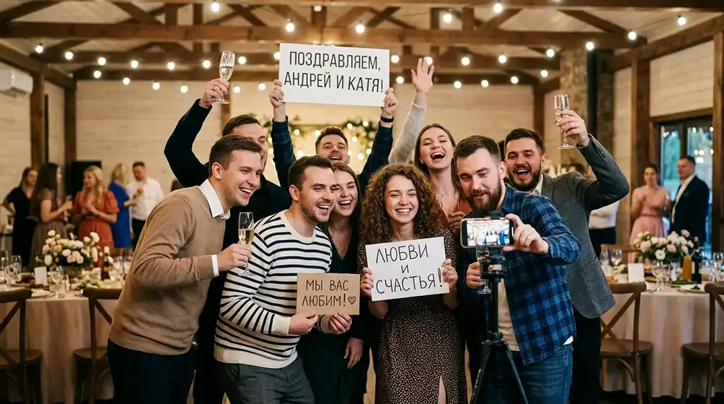 Видео-поздравления от друзей: как организовать съемку-сюрприз для банкета