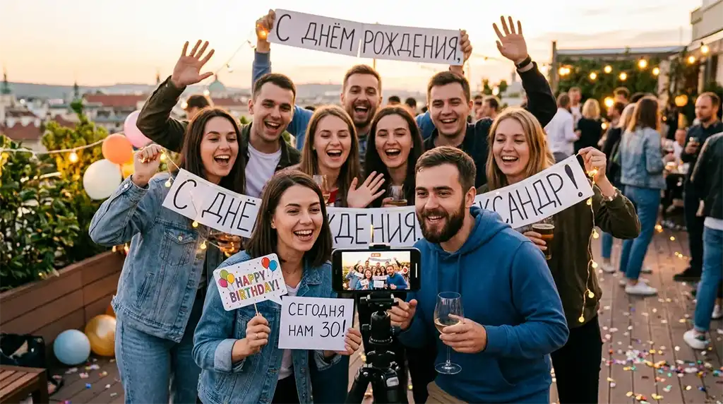 Идеи для креативных видео-поздравлений от друзей